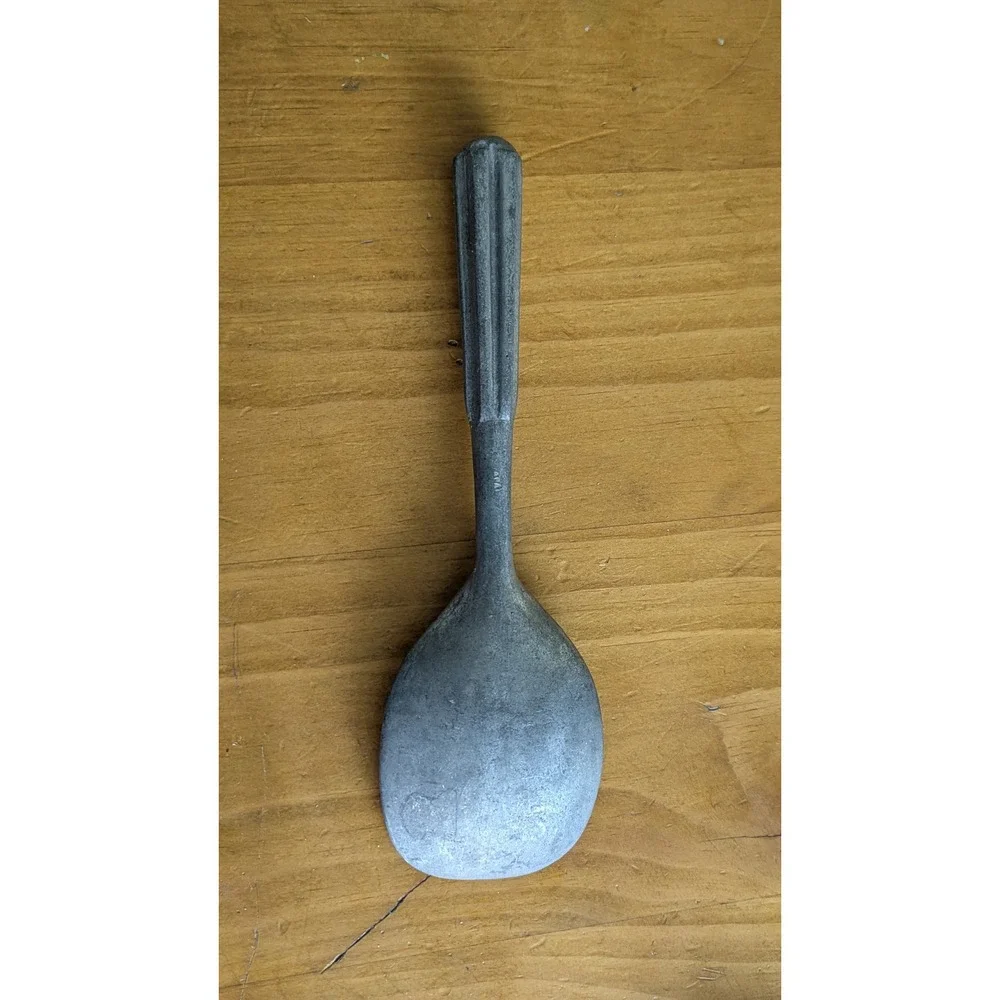 Vintage Cast Aluminum Ice Cream Spade Rice Paddle Ribbed Handle 4PA1‎ 9 Inch